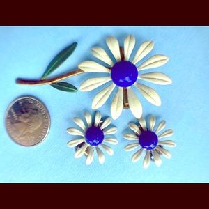 Vintage Pin & Earrings Set